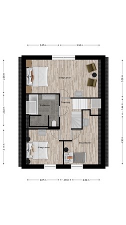 Plattegrond - Badhuisweg 1P, 4506 BA Cadzand - 107390910_badhuisweg_1p_1e_verdieping_first_design_20260917_02b6ac.jpg