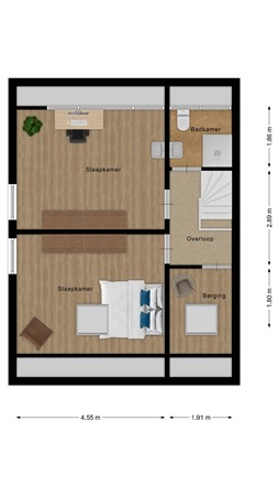 Plattegrond - De Stelle 21, 4506 BE Cadzand - 1eVerdieping.jpg