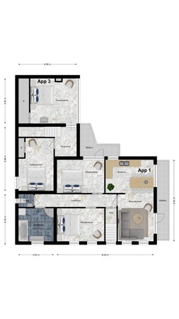 Plattegrond - Mr. P.C. Hennequinlaan 21, 4506 JR Cadzand - 1eVerdieping.jpg