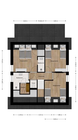 Plattegrond - Zeedijk 24-458, 4504 PN Nieuwvliet - 1eVerdieping.jpg