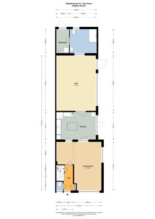 Floorplan - Waddenstraat 32, 1779 XB Den Oever