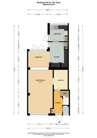 Floorplan - Waddenstraat 14, 1779 XB Den Oever