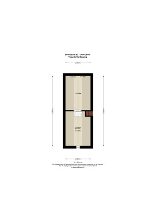 Floorplan - Zwinstraat 62, 1779 BH Den Oever
