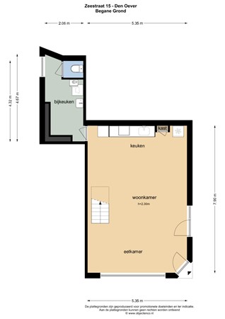Floorplan - Zeestraat 15, 1779 AK Den Oever
