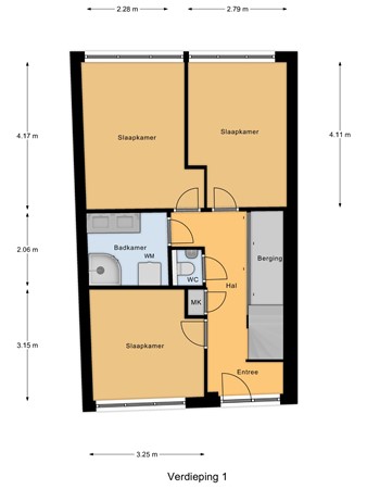 Floorplan - Ir. van der Sluijsplantsoen 53, 2591 CW Den Haag