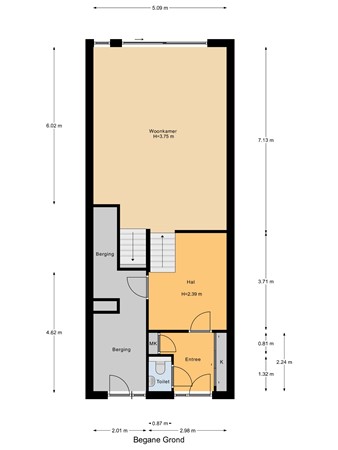 Floorplan - Hengelolaan 1067B, 2544 GH Den Haag