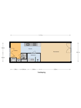 Floorplan - Calandkade 161J, 2521 AA Den Haag