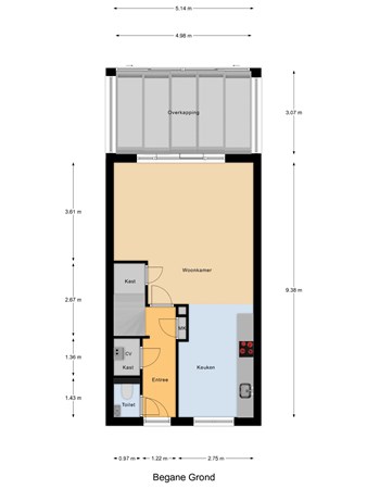 Floorplan - Nadine Gordimerlaan 19, 2553 ZA The Hague