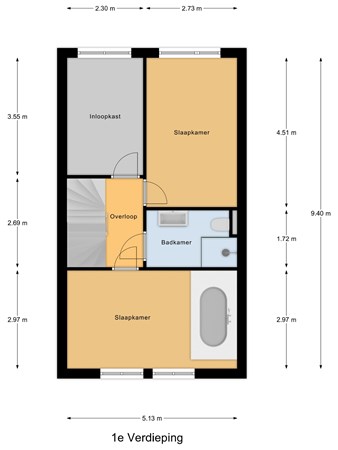 Floorplan - Nadine Gordimerlaan 19, 2553 ZA The Hague