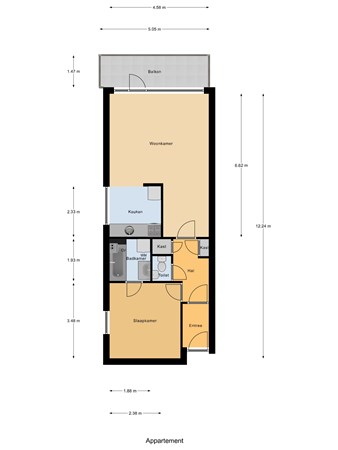 Floorplan - Granaathorst 343, 2592 SZ Den Haag