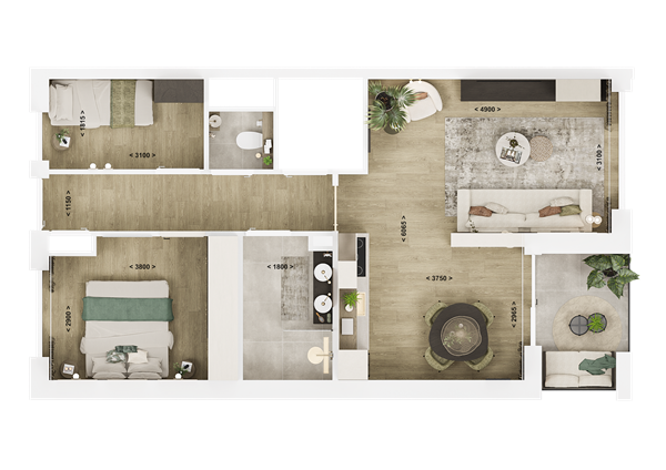 Herengracht 51, 4531 GM Terneuzen - Type B plattegrond met maten.png