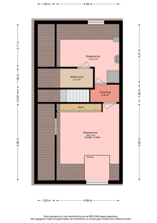 Rietkade 3, 2492 TL Den Haag - Plattegrond zolder Rietkade 3 - Den Haag.jpeg