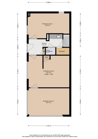 Barbeeldam 1, 2492 MX Den Haag - Plattegrond begane grond Barbeeldam 1-2- Den Haag .jpeg