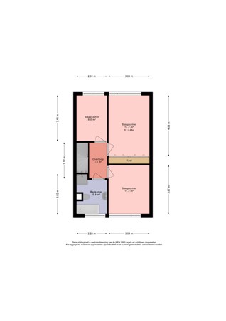 Leliekeverstraat 18, 2492 RJ Den Haag - Plattegrond 1e verdieping Leliekeverstraat 18 - Den Haag.jpg