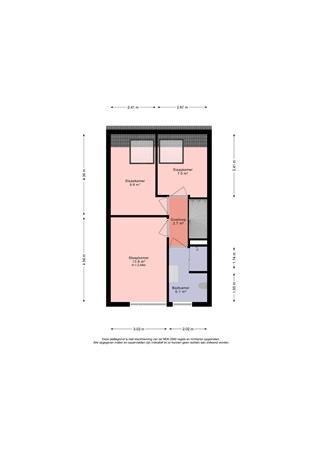 Smientstraat 55, 2492 PB Den Haag - Plattegrond 1e verdieping Smientstraat 55 - Den Haag.jpg