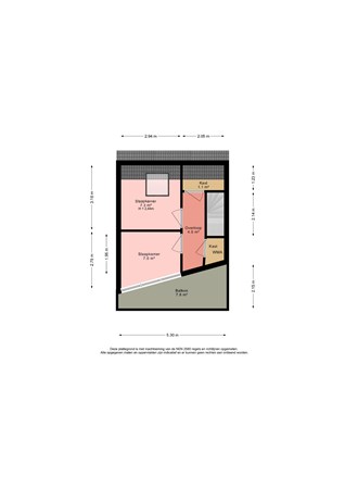 Smientstraat 55, 2492 PB Den Haag - Plattegrond 2e verdieping Smientstraat 55 - Den Haag.jpg