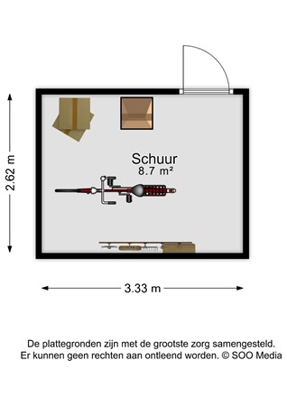 Laurus Melselaan 11, 2493 BW Den Haag - Plattegrond schuur Laurus Melselaan 11 - Den Haag.jpg