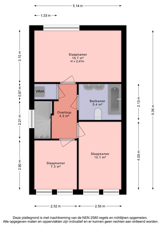 Tom Navislaan 12, 2493 BN Den Haag - Plattegrond 1e verdieping Tom Navislaan 12 - Den Haag.jpg