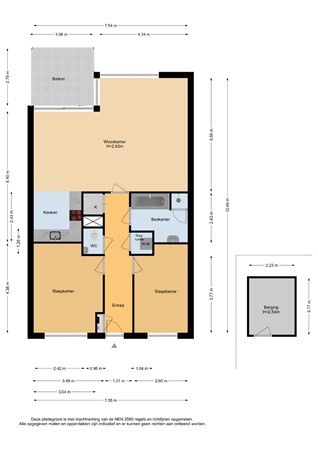 Bergermeerstraat 109, 2493 XG Den Haag - Plattegrond appartement Bergermeerstraat 109 - Den Haag (1).jpg