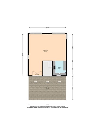 Dodaarsoever 13, 2492 RZ Den Haag - Plattegrond 1e verdieping Dodaarsoever 13 - Den Haag.jpg