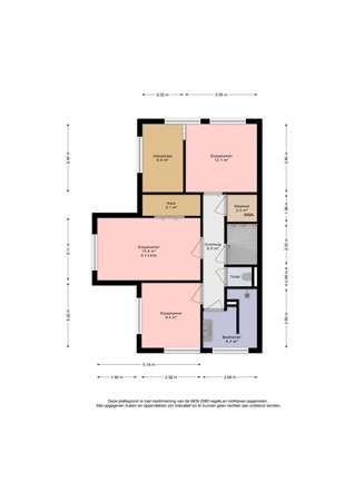 Molenpolderstraat 35, 2493 VB Den Haag - Plattegroind 1e verdieping Molenpolderstraat 35- Den Haag.jpg