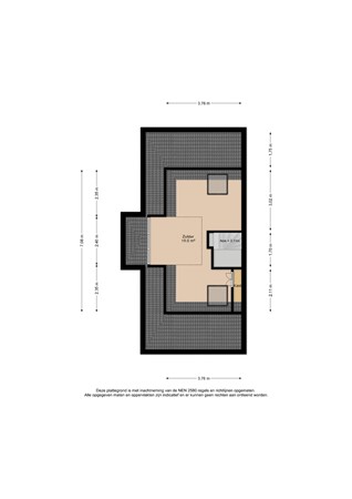 Molenpolderstraat 35, 2493 VB Den Haag - Plattegroind zolder Molenpolderstraat 35- Den Haag.jpg