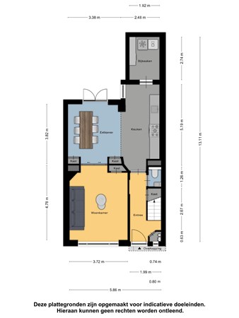 Floorplan - Bleekstraat 6, 8754 CL Makkum