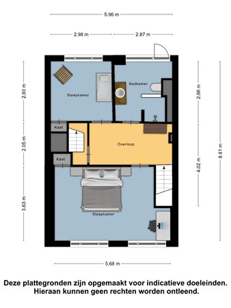 Floorplan - Bleekstraat 6, 8754 CL Makkum