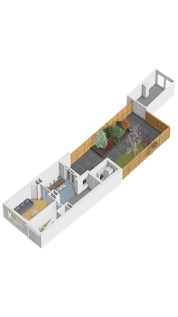 Floorplan - Bleekstraat 6, 8754 CL Makkum