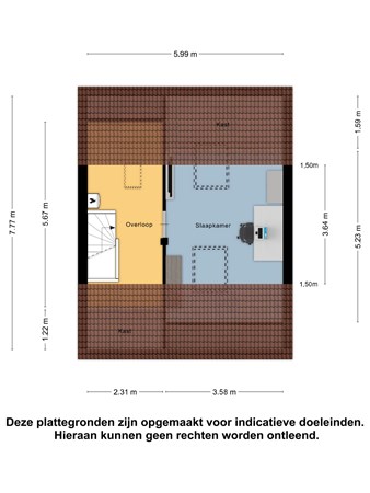 Floorplan - De Schar 35, 8754 BK Makkum