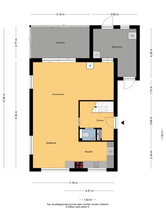 Floorplan - It Ferset 41, 8754 LB Makkum
