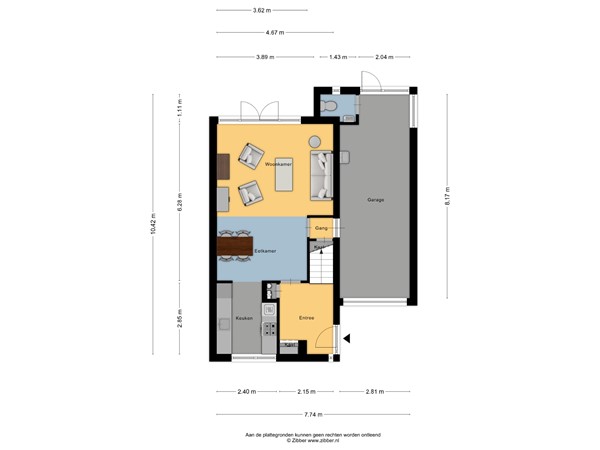Floorplan - Jonkersfinne 16, 8711 GL Workum