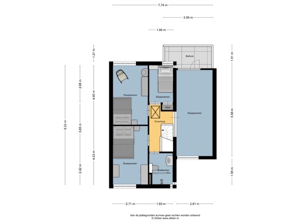 Floorplan - Jonkersfinne 16, 8711 GL Workum