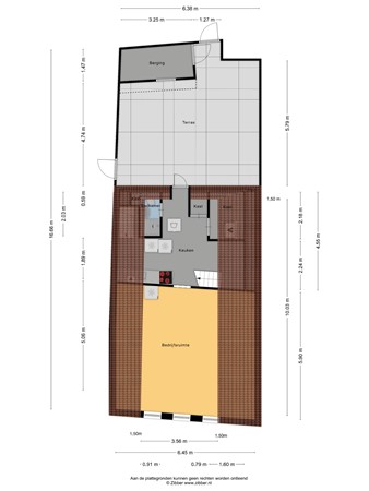 Floorplan - Kerkstraat 23, 8754 CP Makkum
