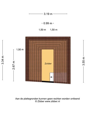 Floorplan - Kerkstraat 23, 8754 CP Makkum