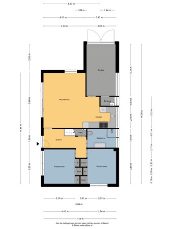 Floorplan - De Holle Poarte 28, 8754 HC Makkum