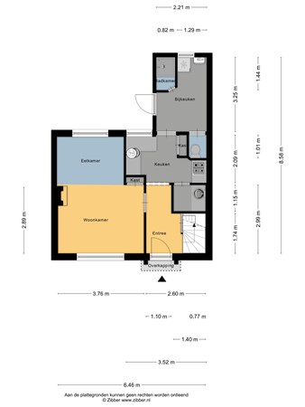 Floorplan - Lieuwkemastraat 28, 8754 BN Makkum