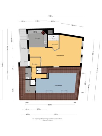 Floorplan - Kerkstraat 9, 8754 CP Makkum