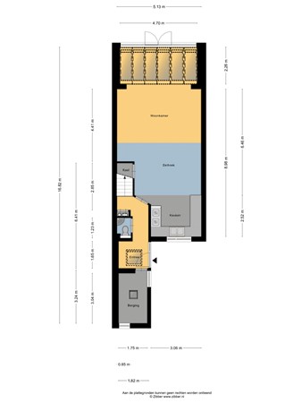 Floorplan - Jaagband 64, 1687 TP Wognum