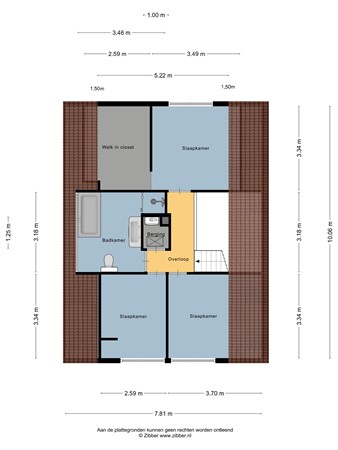 Floorplan - Tynjestrjitte 10, 8763 ML Parrega