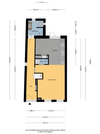 Floorplan - Kleine Buren 3, 8749 GH Pingjum
