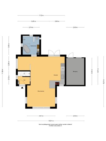 Floorplan - Ds L Touwenlaan 36, 8754 BS Makkum