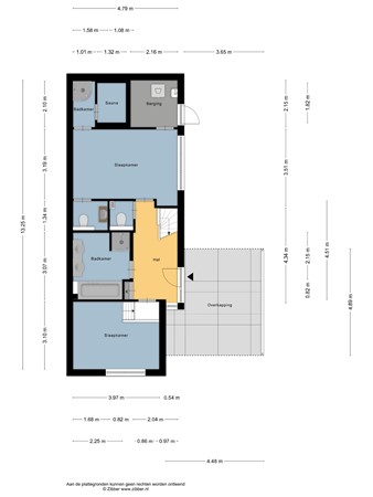 Floorplan - De Dijk 17, 8754 DE Makkum