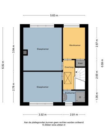 Floorplan - Botterstraat 13, 8754 AA Makkum