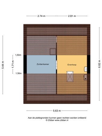 Floorplan - Botterstraat 13, 8754 AA Makkum