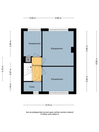 Floorplan - Botterstraat 3, 8754 AA Makkum