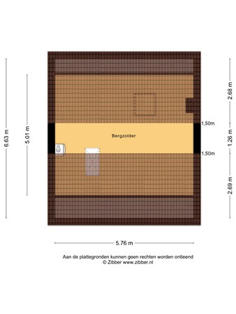 Floorplan - Botterstraat 3, 8754 AA Makkum