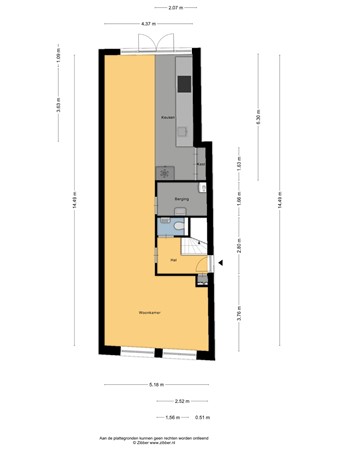 Floorplan - Noard 184, 8711 AM Workum