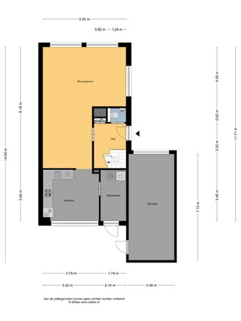 Floorplan - Thomashof 1, 8711 LC Workum