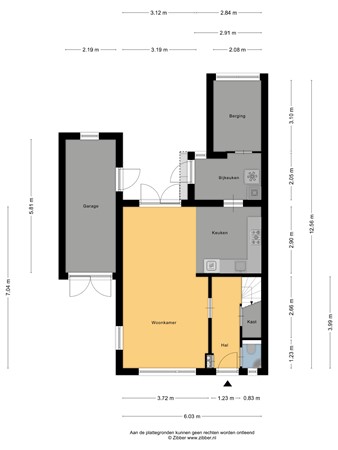 Floorplan - Alef van Idsingawei 18, 8854 AM Oosterbierum